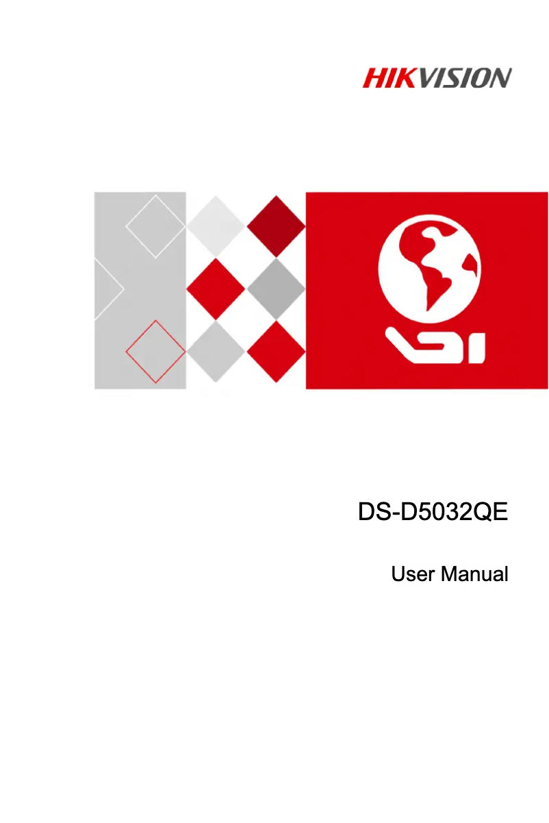Image de la première page du manuel de l'appareil DS-D5032QE