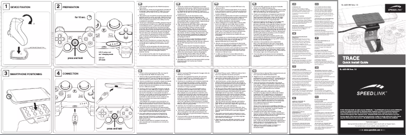 Page n°1 - Manuel utilisateur Speed-Link Trace SL-4433-BK