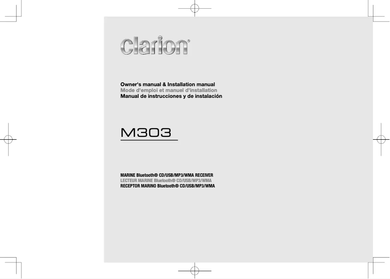 Page n°1 - Manuel utilisateur Clarion M303