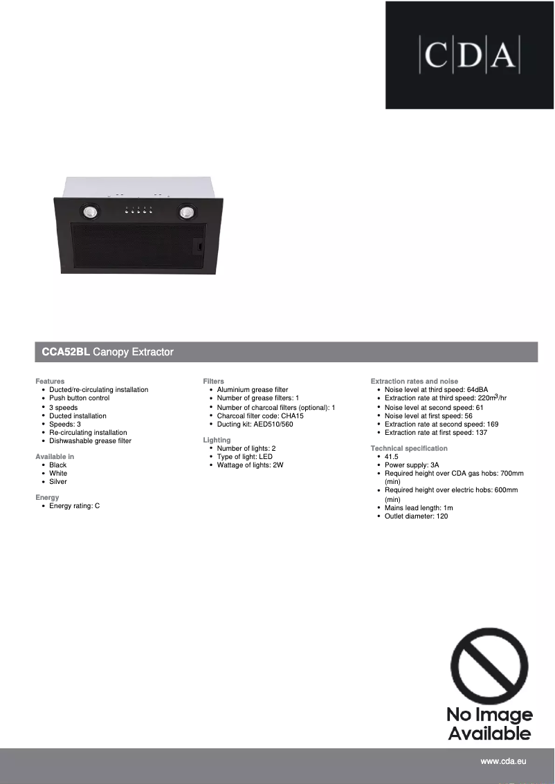 Image de la première page du manuel de l'appareil CCA52BL