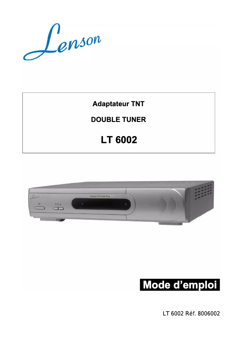Imagen de la primera página del manual del dispositivo LT 6002