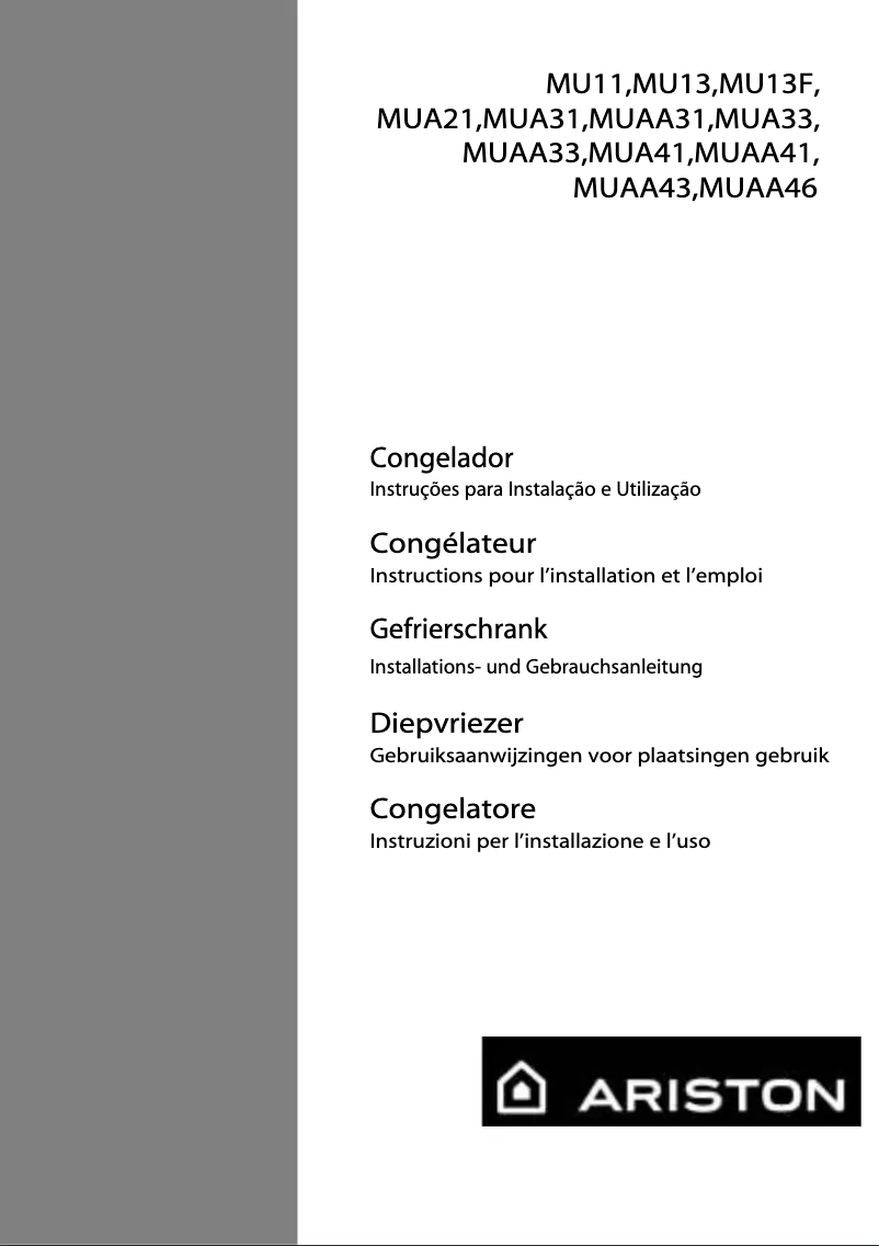 Page n°1 - Manuel utilisateur Ariston Thermo MU13F