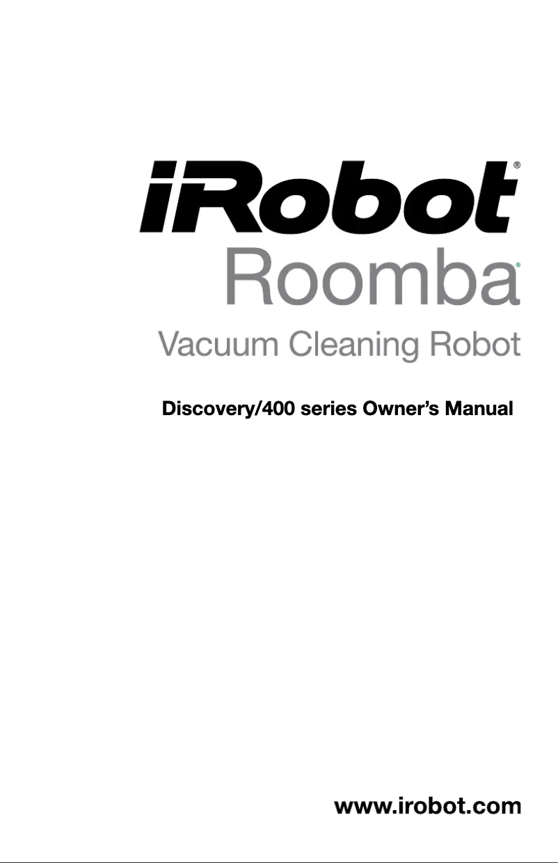 Image de la première page du manuel de l'appareil Roomba Discovery 4210
