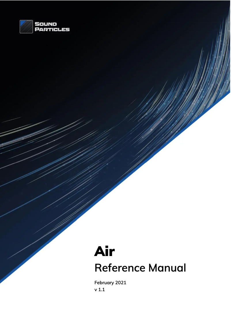 Page n°1 - Manuel utilisateur Sound Particles Air
