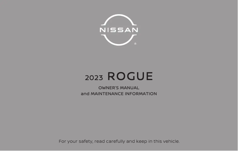 Page 1 de la notice Manuel utilisateur Nissan Rogue (2023)