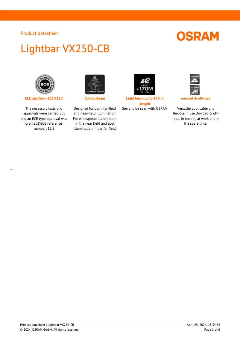 Image de la première page du manuel de l'appareil VX250-CB