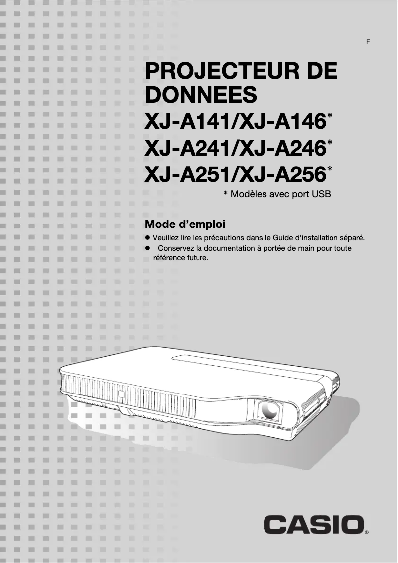 Página 1 del manual Manual de usuario Casio XJ-A241