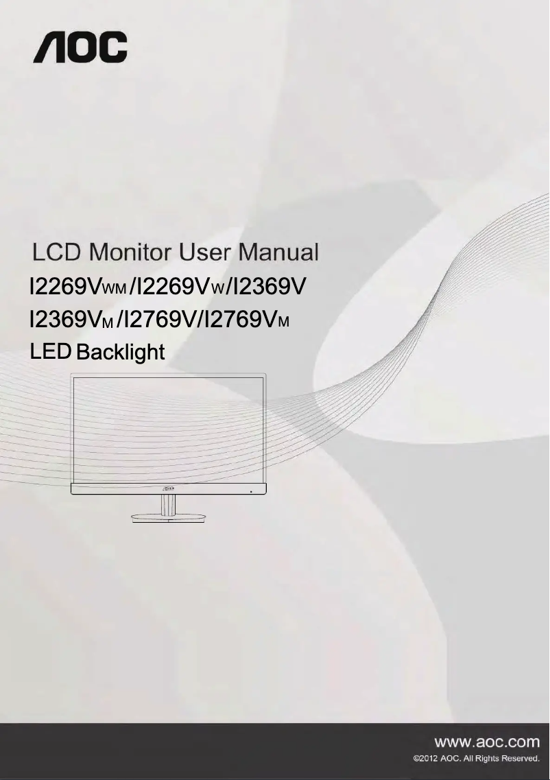 Page n°1 - Manuel utilisateur AOC I2369VM