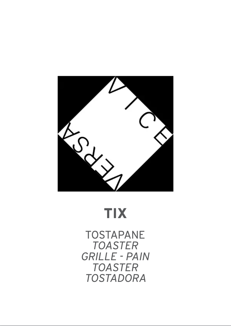 Page n°1 - Manuel utilisateur Vice Versa Tix 50033