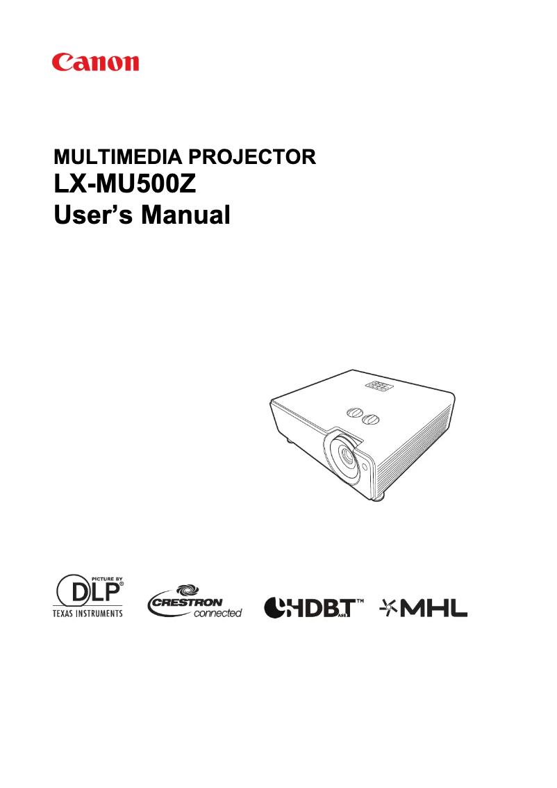 Image de la première page du manuel de l'appareil LX-MU500Z
