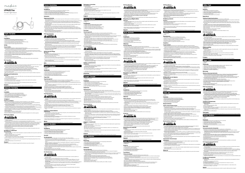 Page 1 de la notice Manuel utilisateur Nedis LPHLE27CP