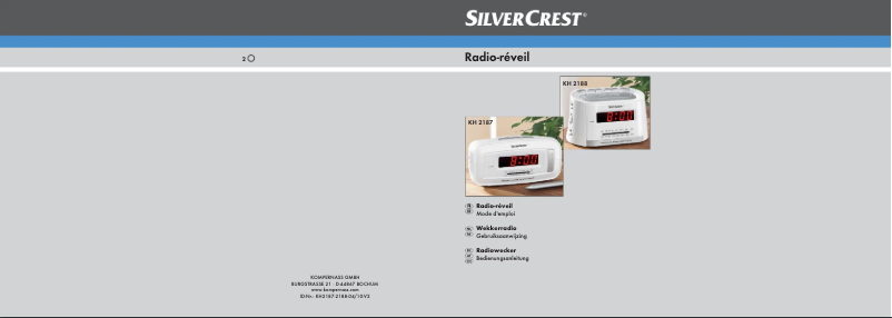 Page 1 de la notice Manuel utilisateur SilverCrest KH 2188