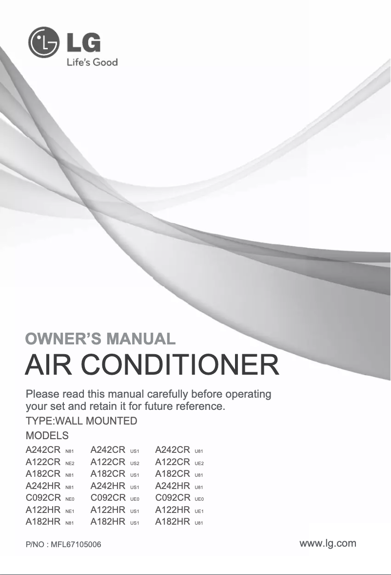 Page 1 de la notice Manuel utilisateur LG SL122CR