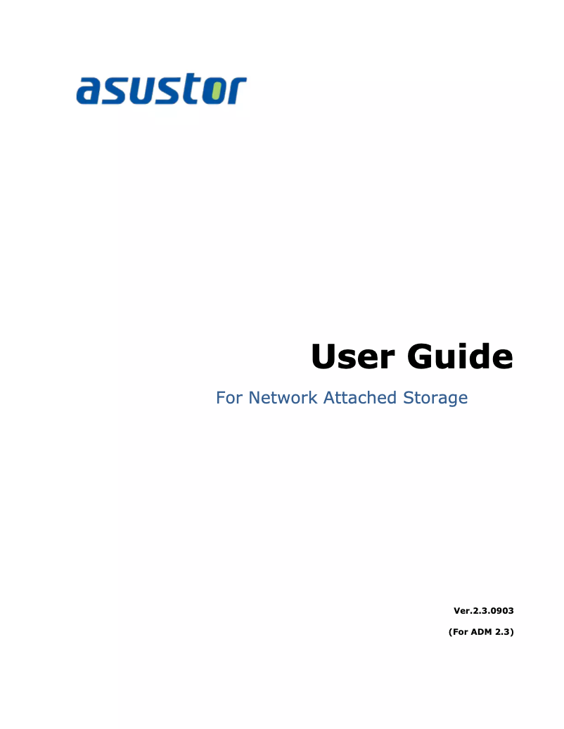 Page n°1 - Manuel utilisateur Asustor AS5104T
