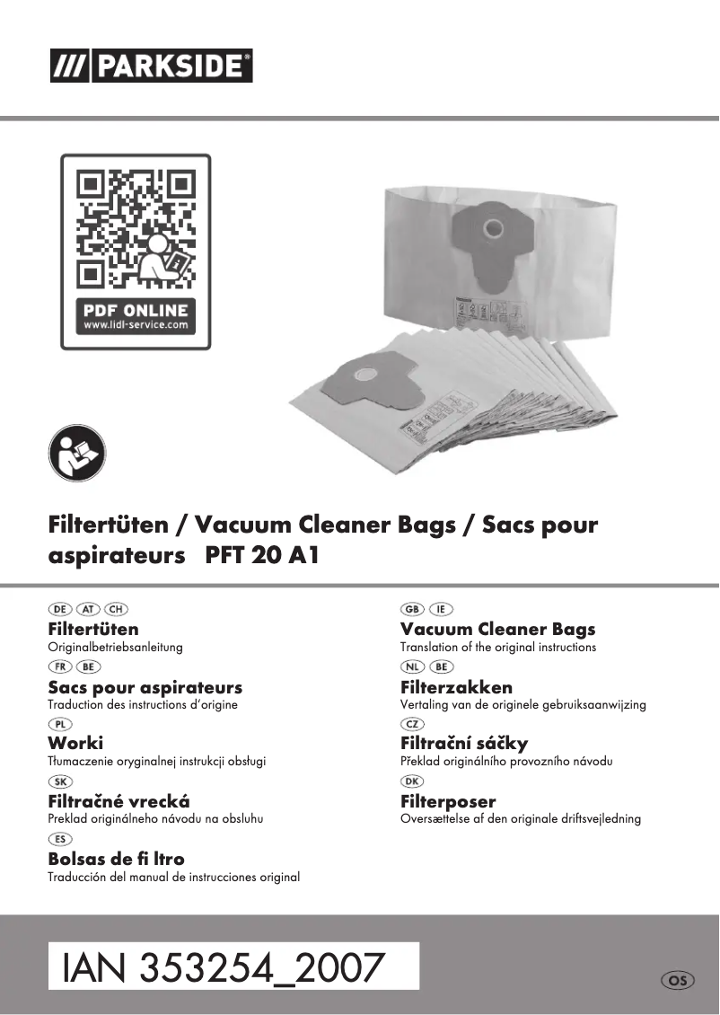 Image de la première page du manuel de l'appareil PFT 20 A1