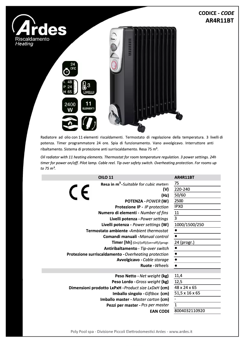 Image de la première page du manuel de l'appareil AR4R11BT