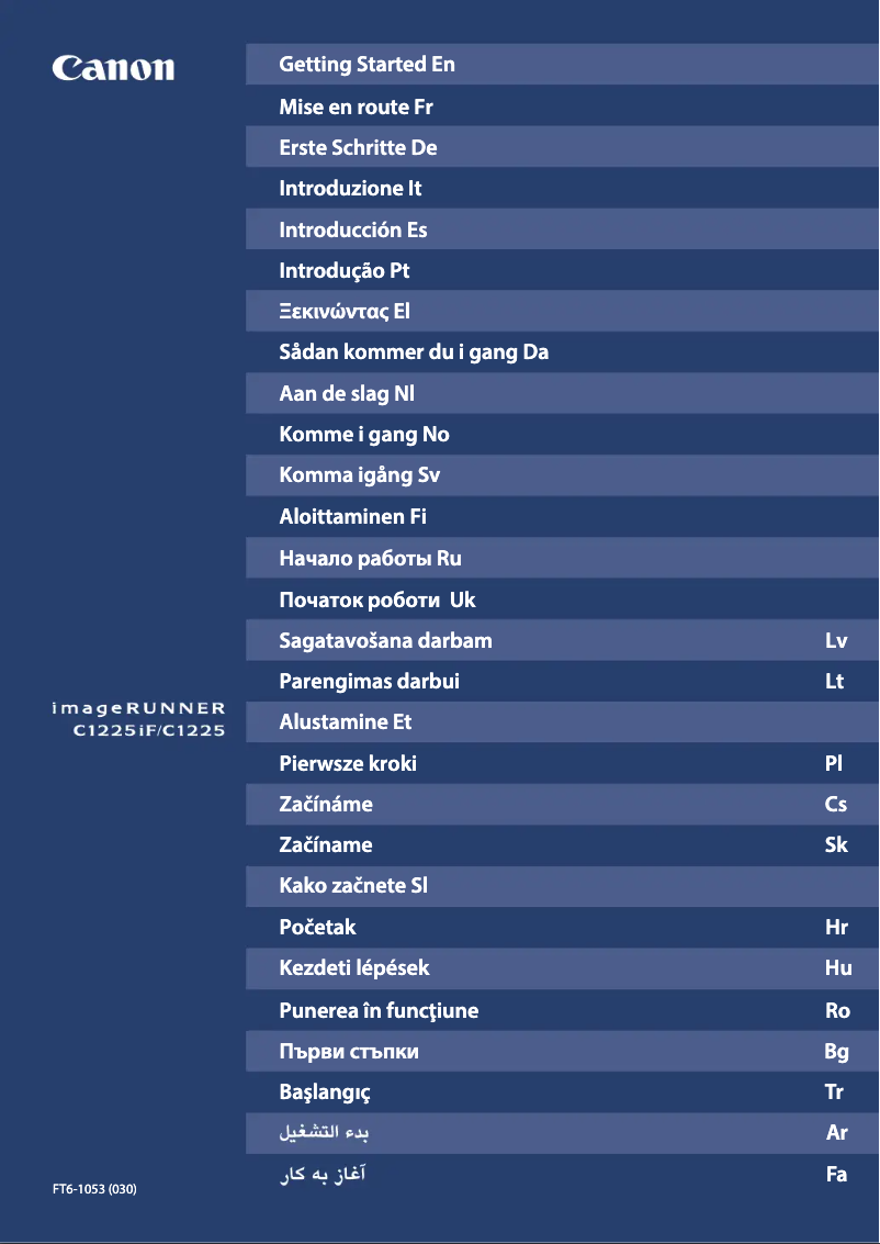 Page 1 de la notice Manuel utilisateur Canon imageRUNNER C1225iF