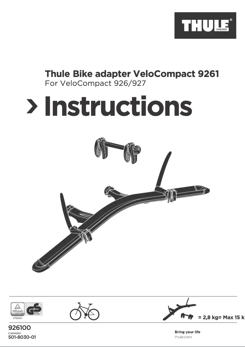 Image de la première page du manuel de l'appareil VeloCompact 9261