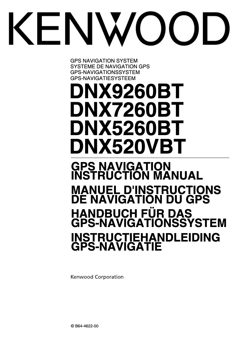 Image de la première page du manuel de l'appareil DNX520VBT