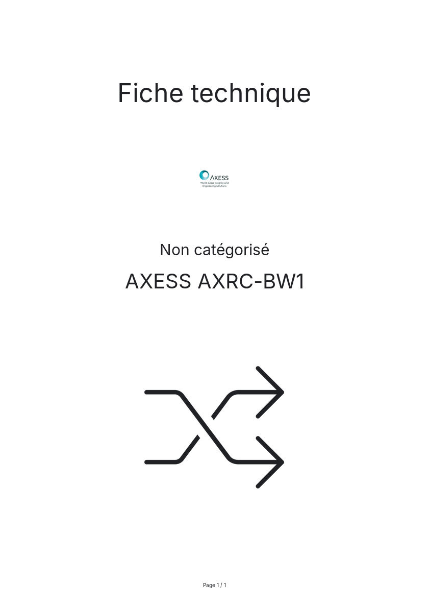 Page n°1 - Fiche technique AXESS AXRC-BW1