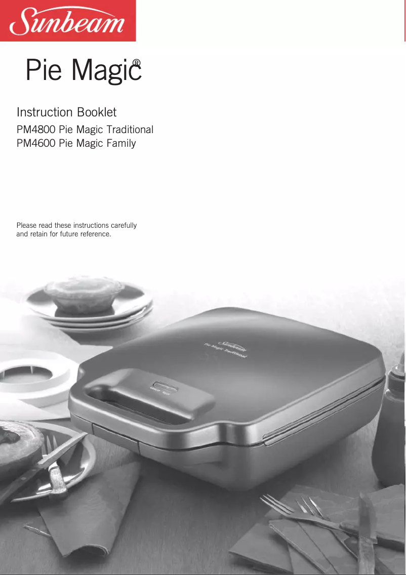 Page n°1 - Manuel utilisateur Sunbeam Pie Magic Family PM4600
