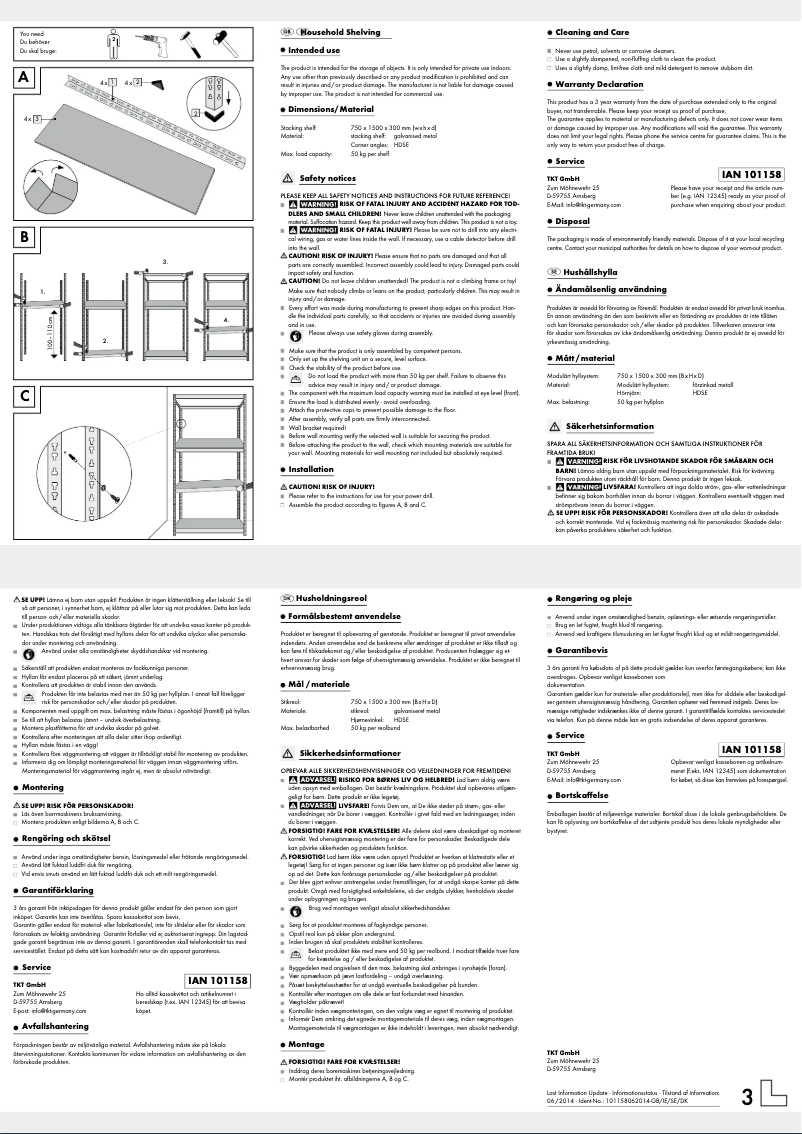 Page n°1 - Manuel utilisateur Ordex IAN 101158