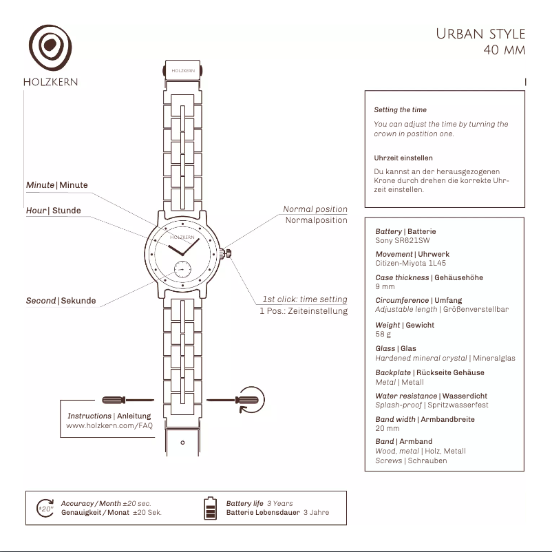 Page n°1 - Manuel utilisateur Holzkern Nanjing
