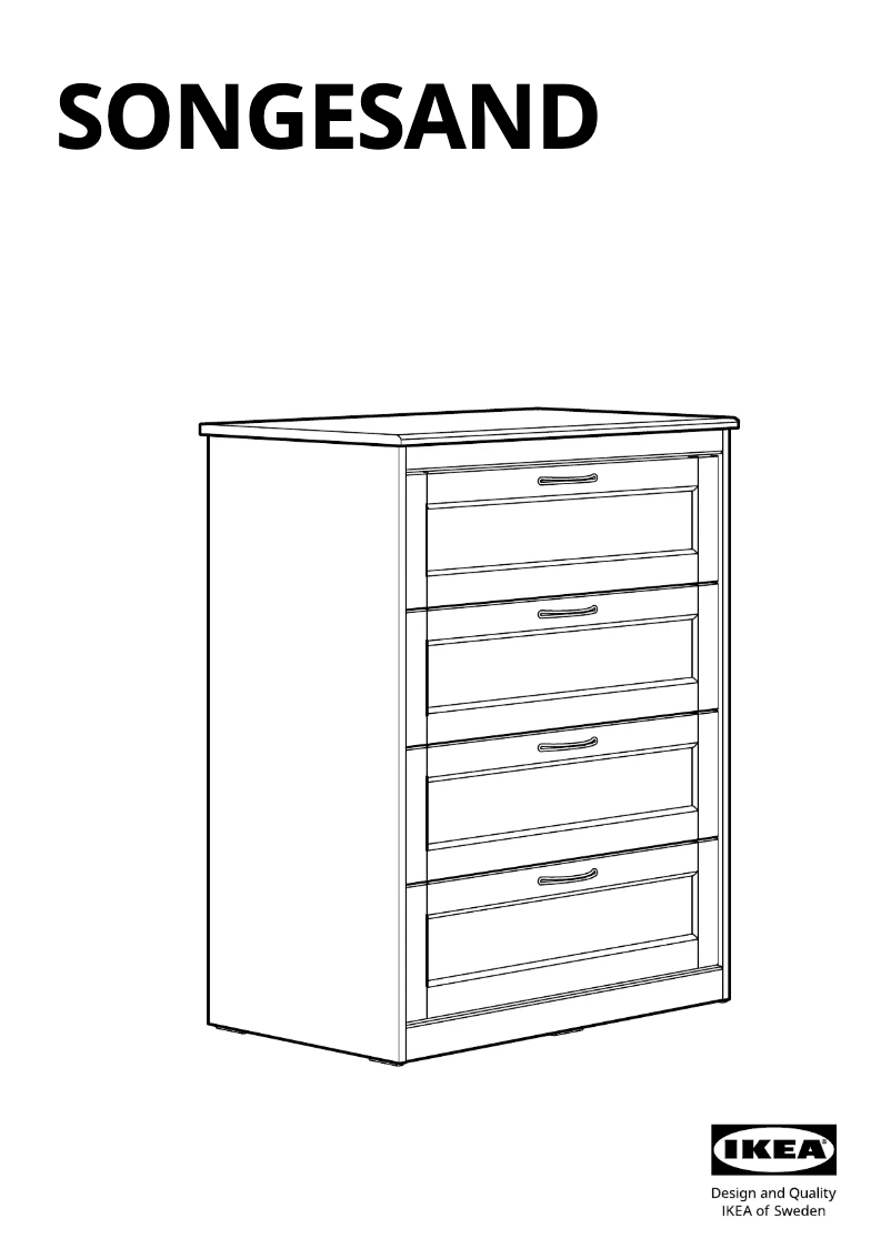 Page 1 de la notice Manuel utilisateur Ikea SONGESAND 405.758.02