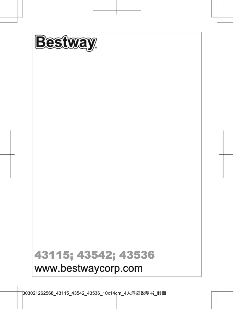 Page 1 de la notice Manuel utilisateur Bestway 43542