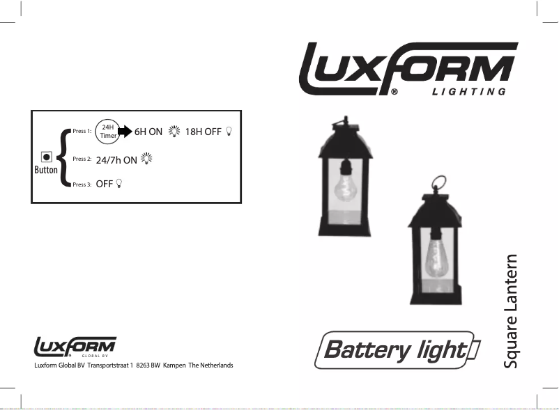 Image de la première page du manuel de l'appareil Square Lantern