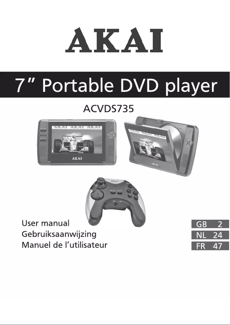 Page n°1 - Manuel utilisateur AKAI ACVDS735TG