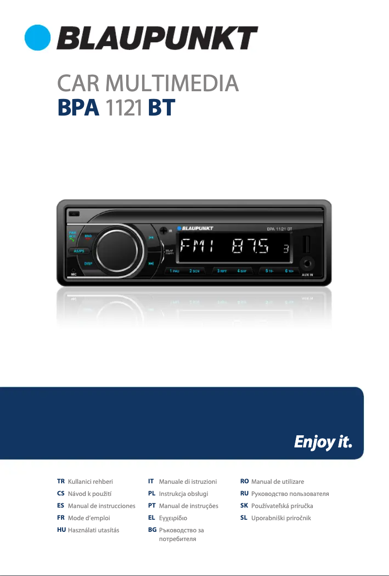 Imagen de la primera página del manual del dispositivo BPA 1121 BT