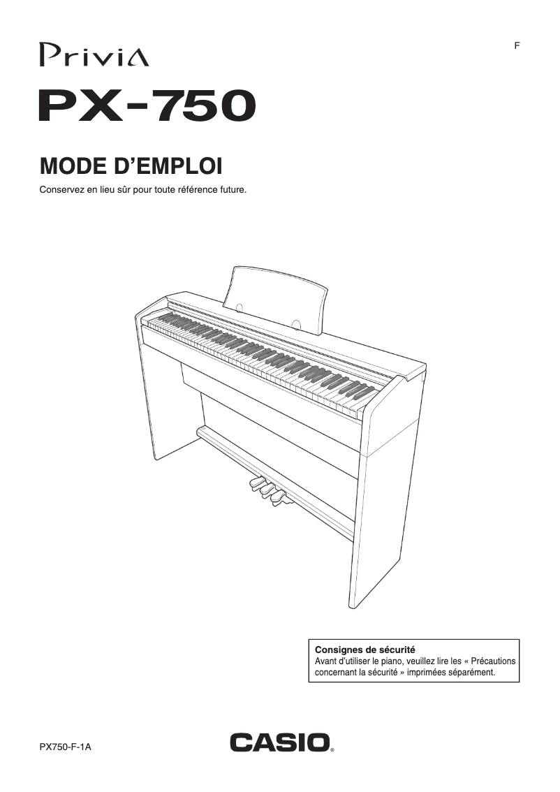 Page n°1 - Manuel utilisateur Casio Privia PX-750
