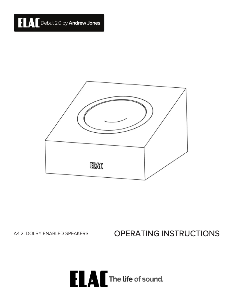 Page n°1 - Manuel utilisateur ELAC Debut 2.0 DA42