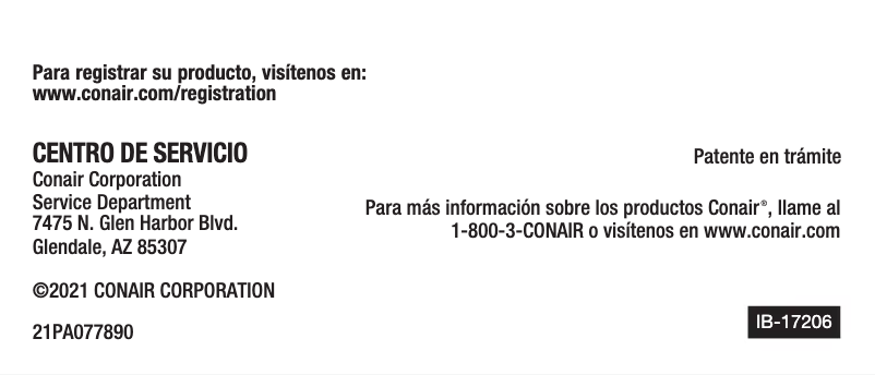 Página 1 del manual Manual de usuario Conair CR330CM