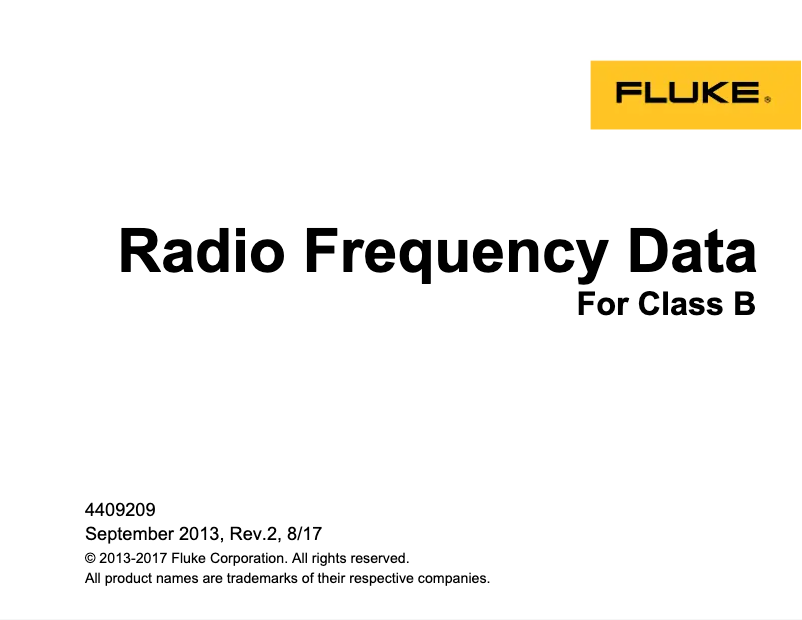 Page 1 de la notice Instructions / montage Fluke PTi120