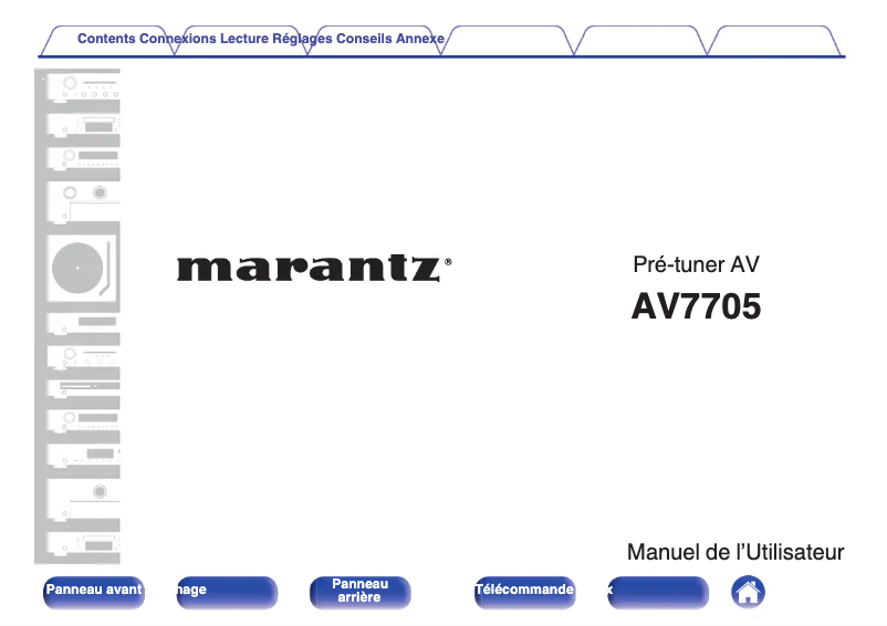 Page 1 de la notice Manuel utilisateur Marantz AV7705