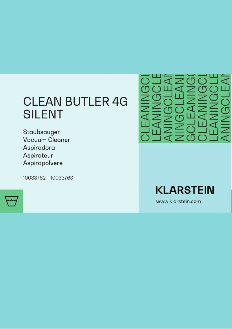 Page 1 de la notice Manuel utilisateur Klarstein Clean Butler 4G Silent