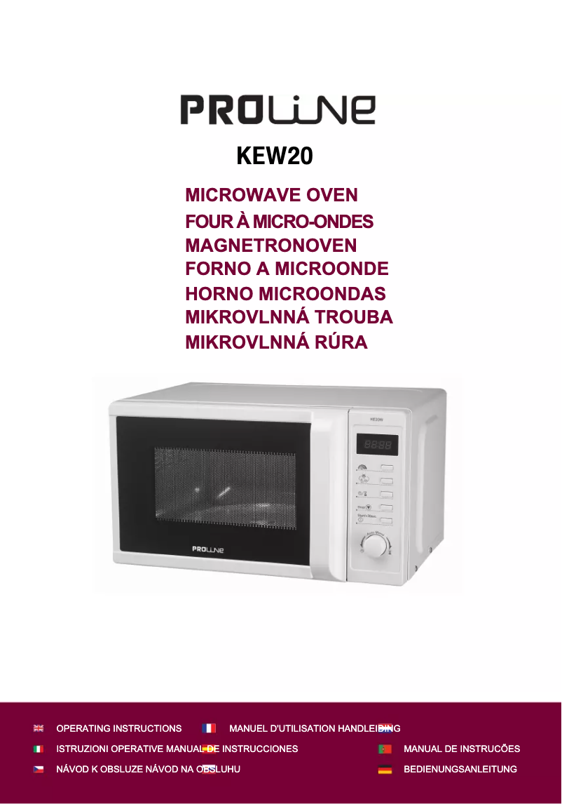 Page n°1 - Manuel utilisateur Proline KE20W