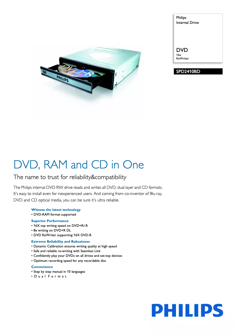 Image de la première page du manuel de l'appareil SPD2410BD