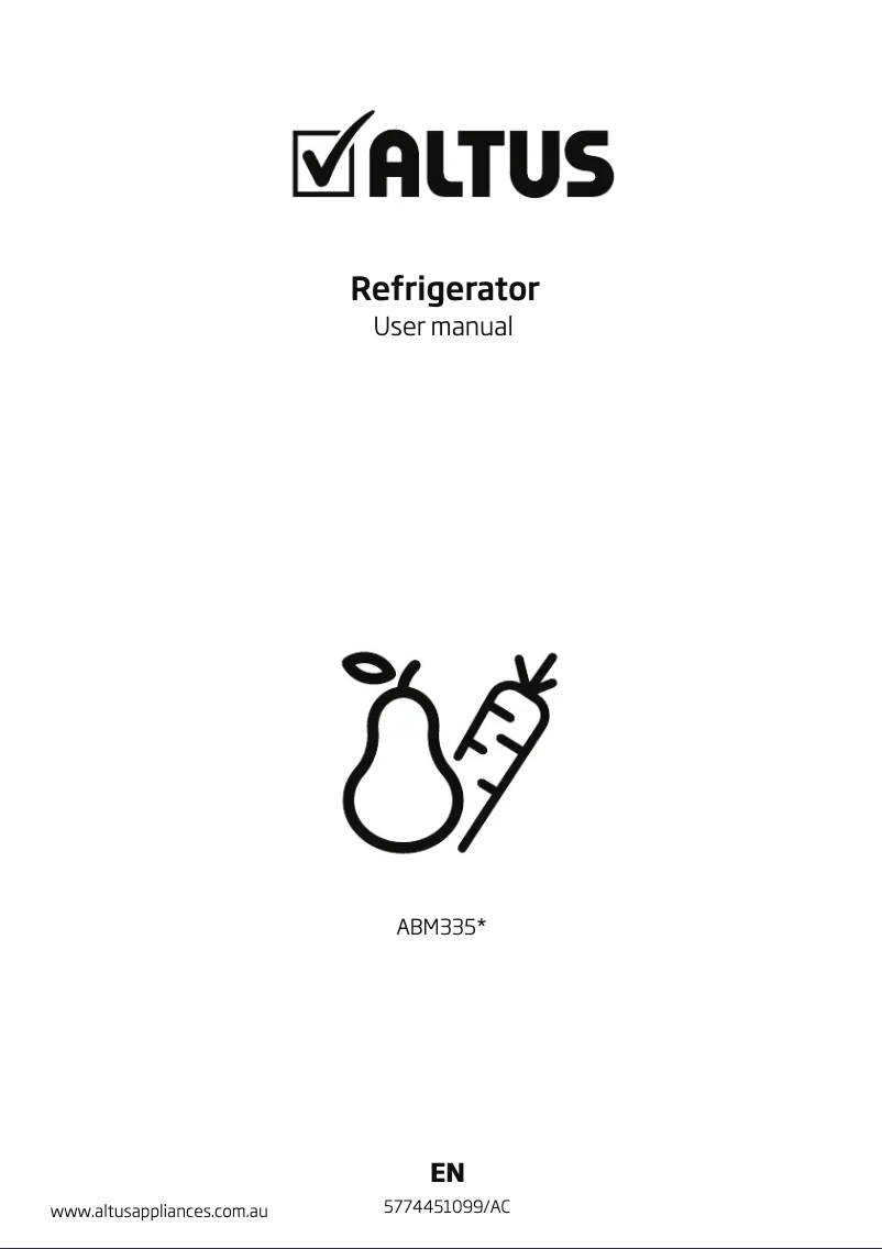 Page n°1 - Manuel utilisateur Altus ABM335PX