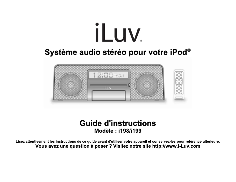 Page n°1 - Manuel utilisateur iLuv i199