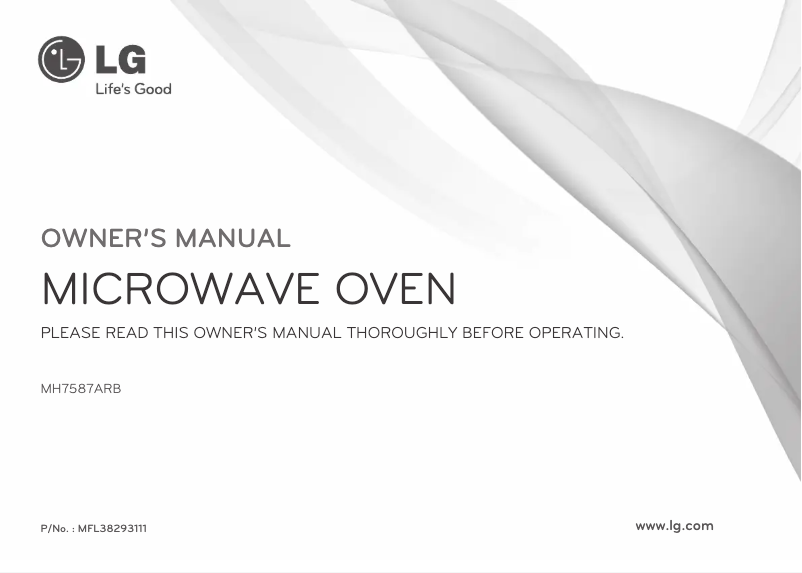 Page 1 de la notice Manuel utilisateur LG MH7587ARB