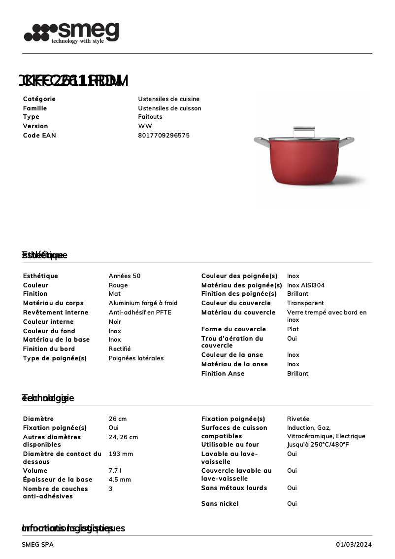 Image de la première page du manuel de l'appareil CKFC2611RDM