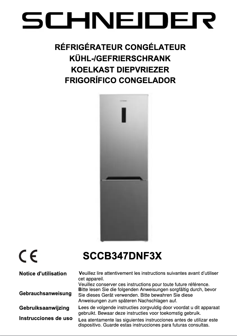 Image de la première page du manuel de l'appareil SCCB347DNF3X