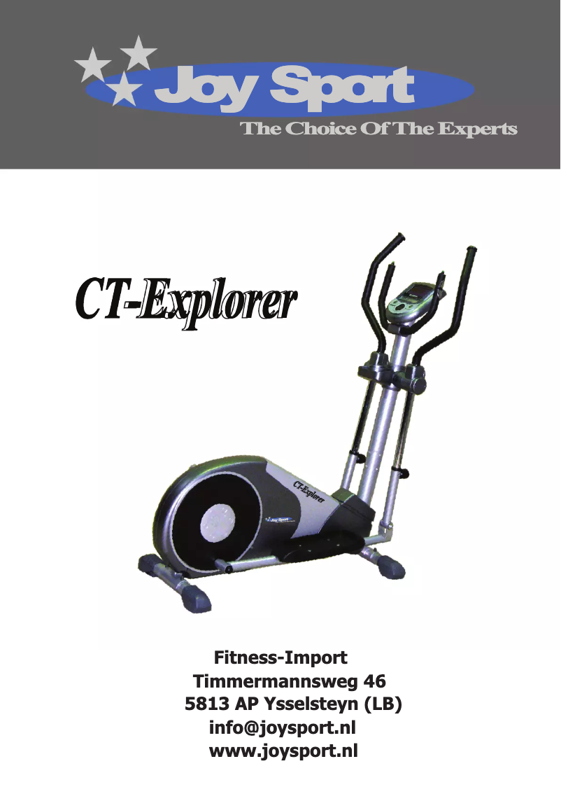 Image de la première page du manuel de l'appareil CT-Explorer