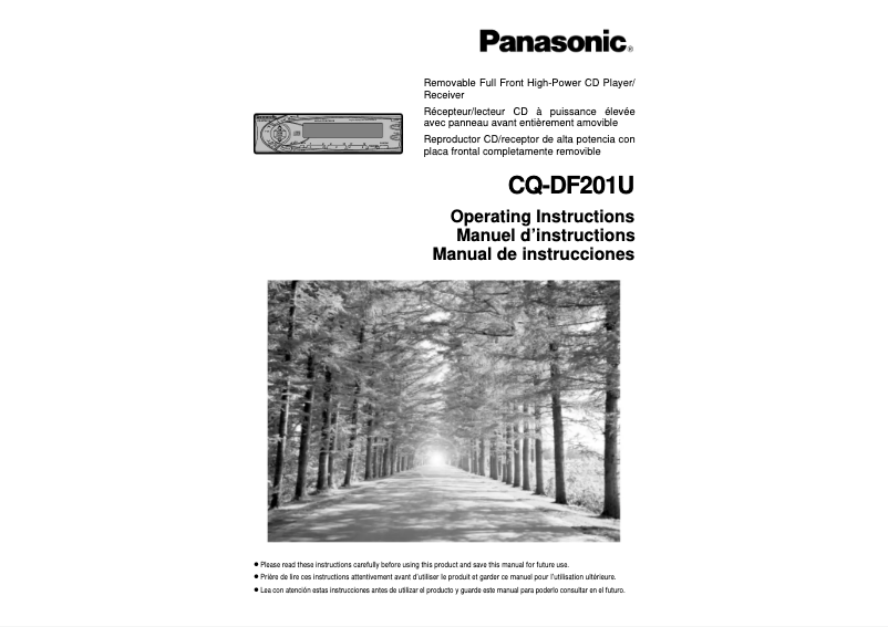 Page n°1 - Manuel utilisateur Panasonic CQ-DF201U