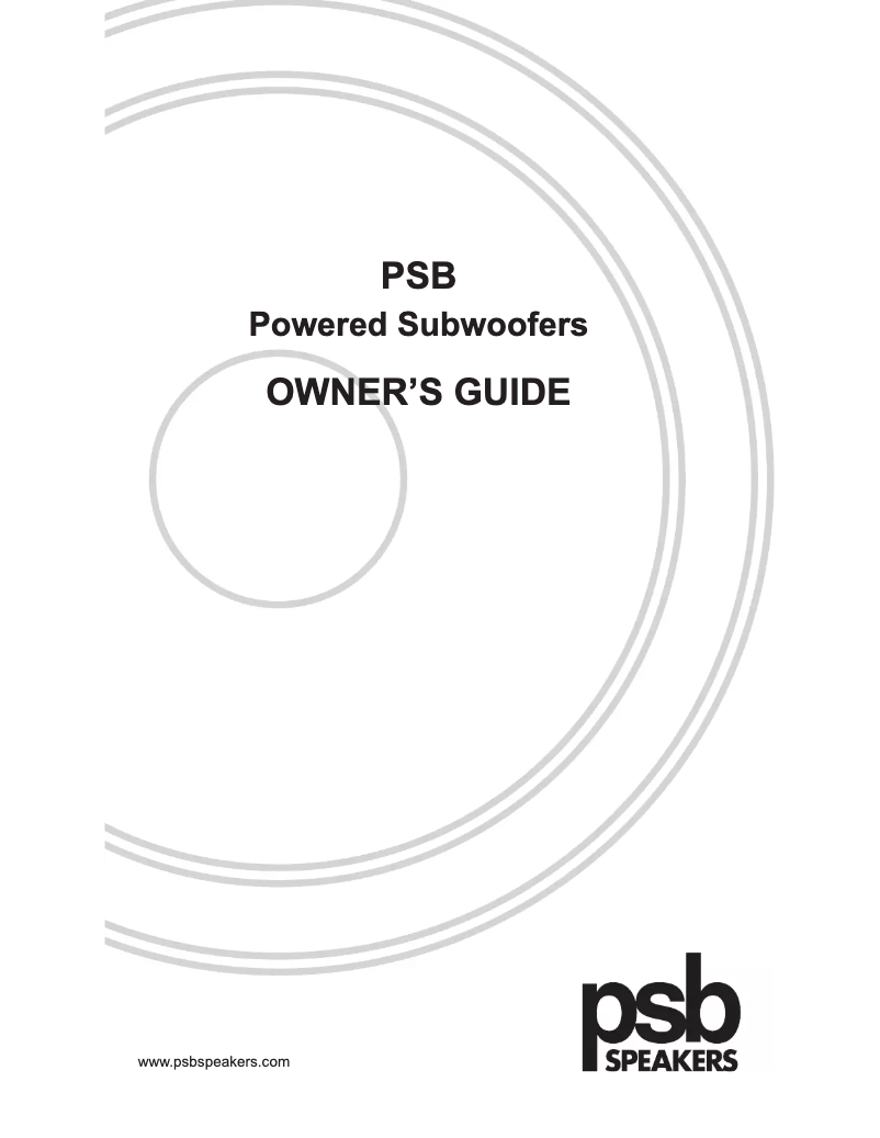 Page 1 de la notice Manuel utilisateur PSB SubSeries 450