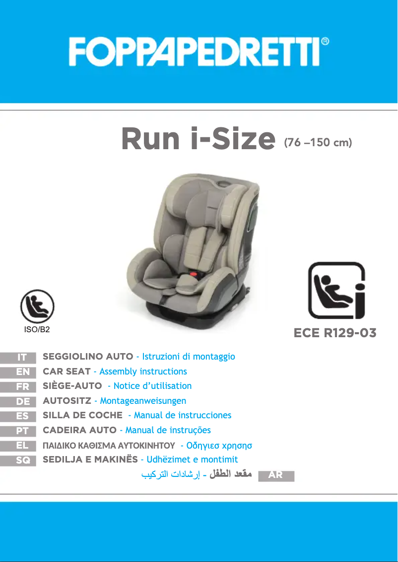 Page n°1 - Manuel utilisateur Foppapedretti Run i-Size