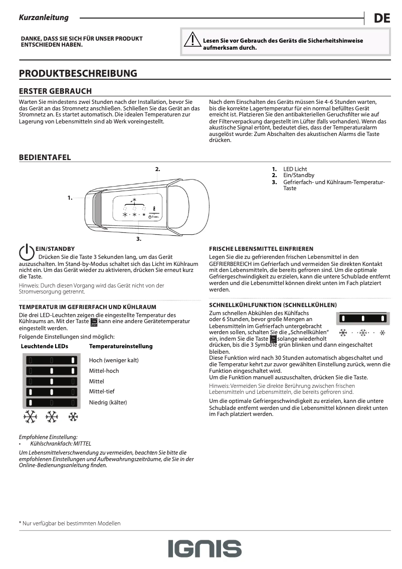 Page n°1 - Mode d'emploi Ignis ARL 791 2